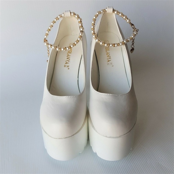 MEILANYA Chunky Platform Ankle Strappy Buckle 7.5 - Picture 5 of 8